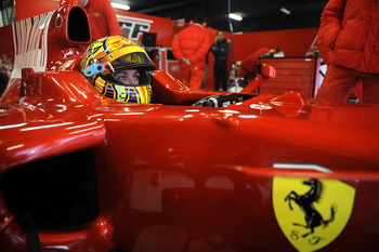 VALENTINO ROSSI - FERRARI F2008 - BARCELONA TEST, JANUARY 2008