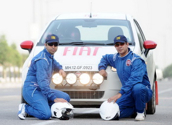 In the cockpit of the Fiat India team Punto during the course of the Raid De Himalaya 2011 are Pavan Choudhary (driver) and Captain Nitin Anand (navigator), who are participating in the adventure which kick started earlier today.