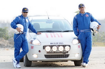 In the cockpit of the Fiat India team Punto during the course of the Raid De Himalaya 2011 are Pavan Choudhary (driver) and Captain Nitin Anand (navigator), who are participating in the adventure which kick started earlier today.