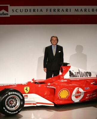 Luca di Montezemolo with the Ferrari F2004