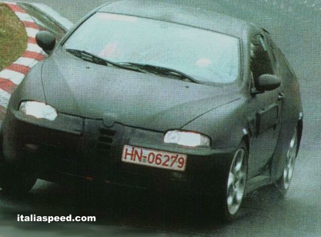 Alfa 156 based Coupe spied testing