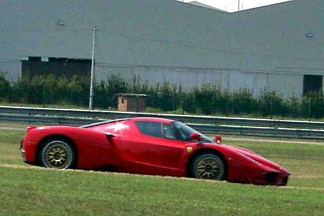 the new Enzo Ferrari out testing on the Fiorano test track