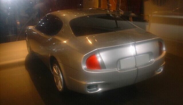 scale model of the forthcoming Maserati Quattroporte on display at the 2002 Paris Motor Show