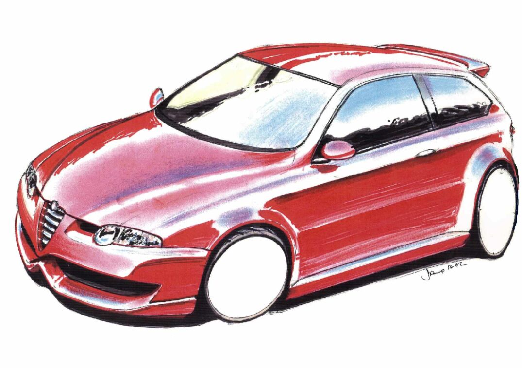 Impression of the Autodelta inspired 328bhp 3.7-litre Alfa Romeo 147GTA