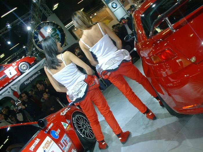 Alfa Romeo stand at the 2003 Bologna Motor Show