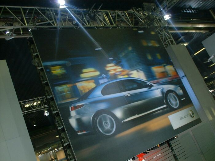 Alfa Romeo GT banner at the 2003 Bologna Motor Show