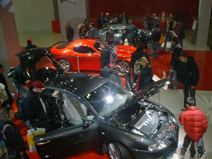 The Alfa Romeo stand at the 2003 Bologna Motor Show