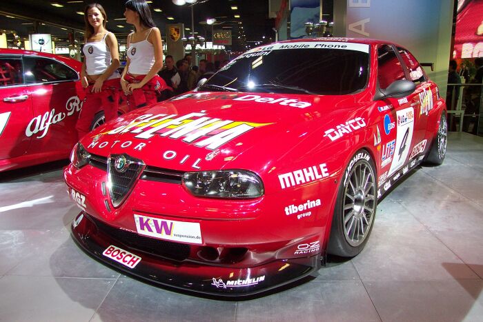 European Touring Car Championship winning Alfa Romeo 156 GTA at the 28th Bologna Motor Show. Photo: Marco Tenuti.