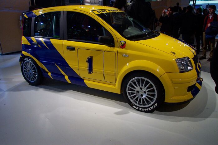 Fiat Panda Abarth rally concept at the 28th Bologna Motor Show. Photo: Marco Tenuti.