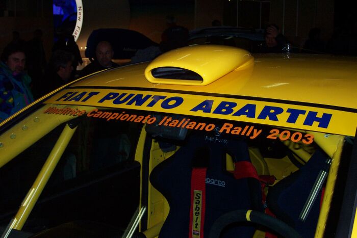 Fiat Punto Abarth Rally at the 28th Bologna Motor Show. Photo: Marco Tenuti.