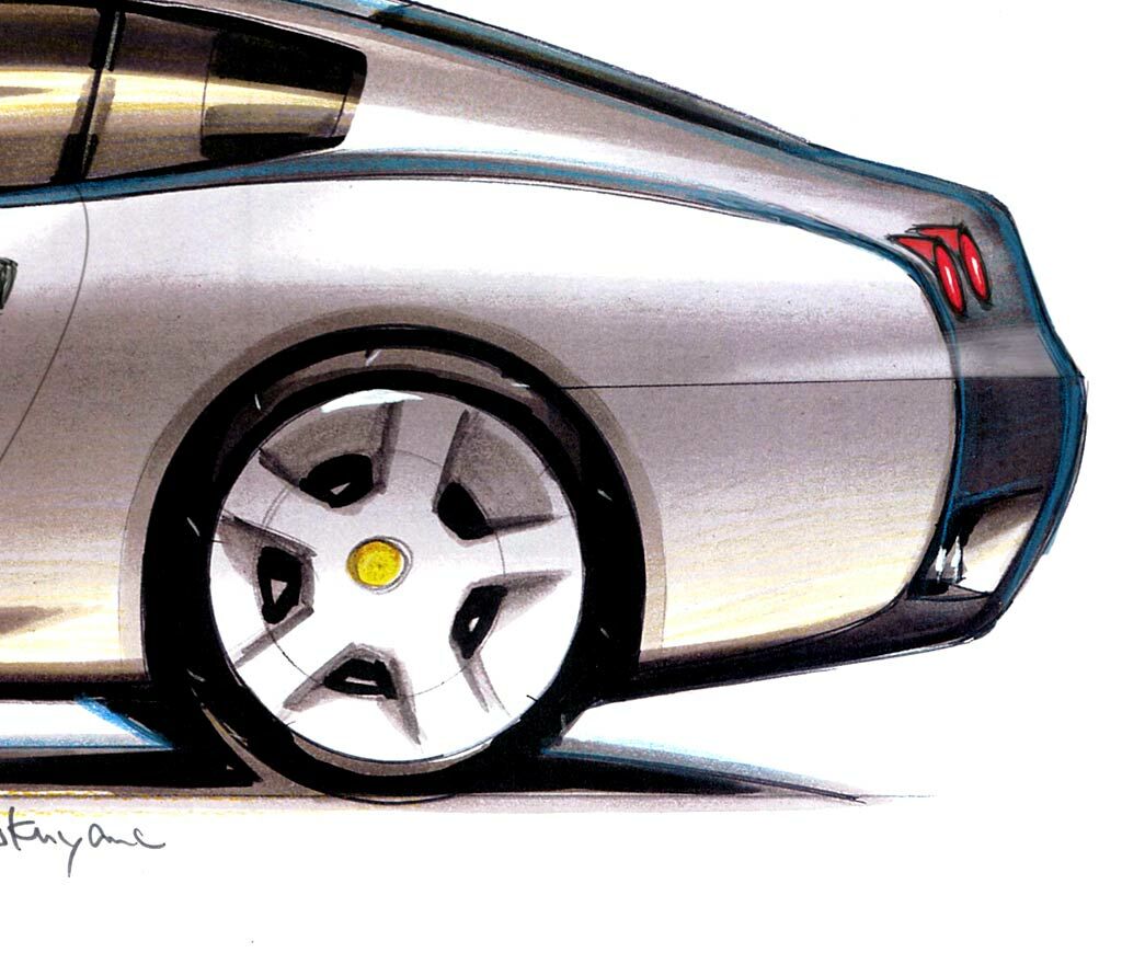 Pininfarina design sketch of the Ferrari 456GT replacement