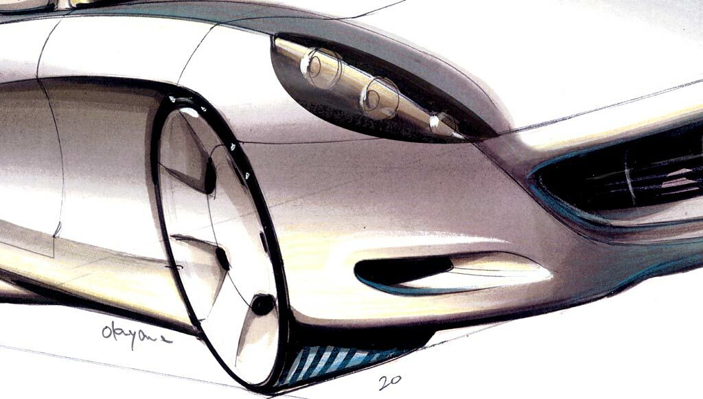 Pininfarina design sketch of the Ferrari 456GT replacement