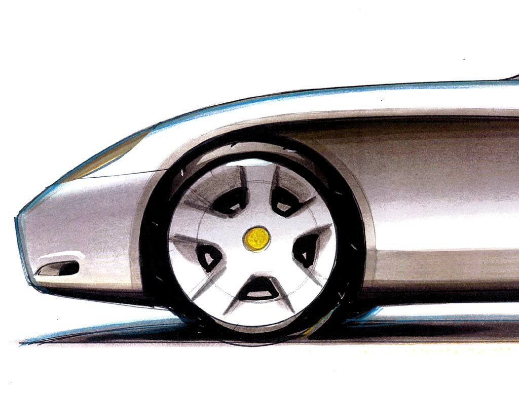 Pininfarina design sketch of the Ferrari 456GT replacement