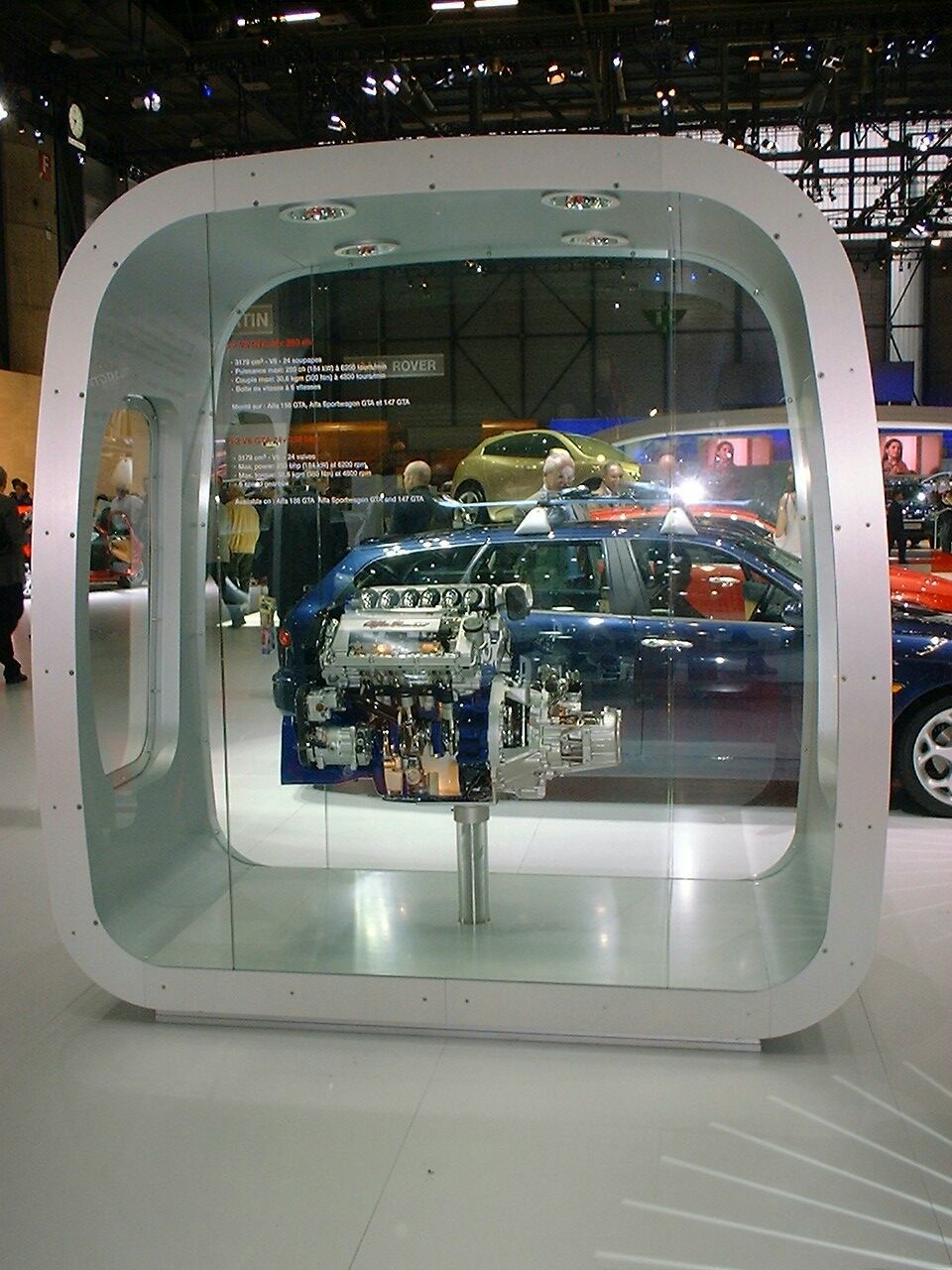 Alfa Romeo 250bhp 3.2 V6 engine at the 2003 Geneva Motor Show