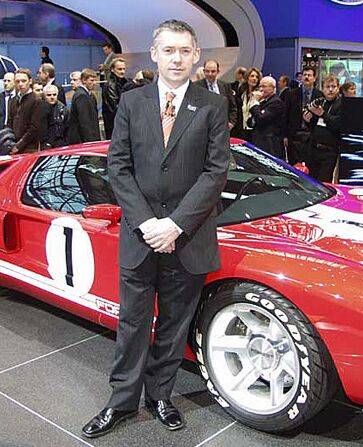 Martin Leach at the Geneva Motor Show earlier this year with the new Ford GT40