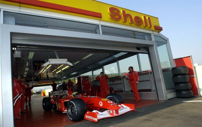 Felipe Massa at the wheel of a Ferrari F2002 at Fiorano