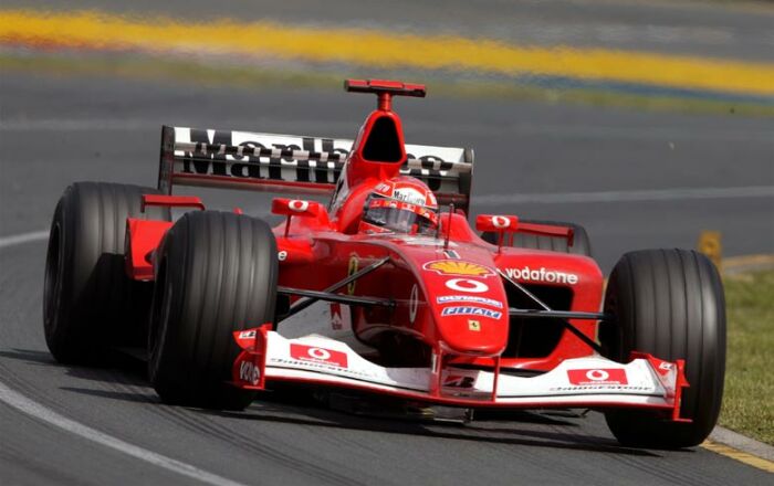 Michael Schumacher on his way to fourth place in the Australian Grand Prix