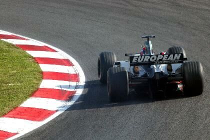 Justin Wilson, Minardi-Cosworth at Barcelona