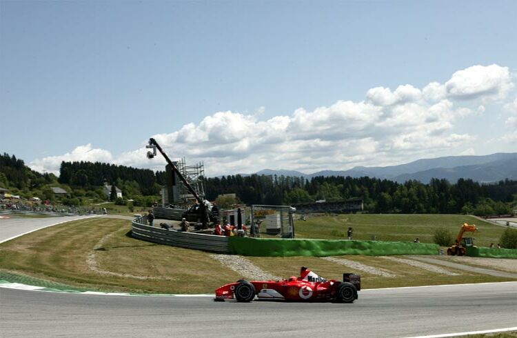 Michael Schumacher on his way to victory in Austria