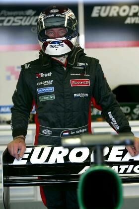 Minardi's Jos Verstappen in the pits in Canada