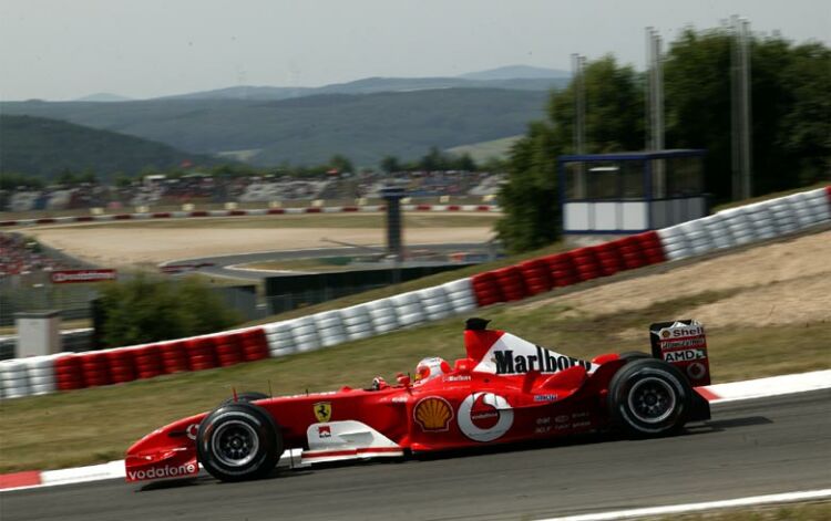 Rubens Barrichello on his way to setting fifth fastest time during qualifying for the European Grand Prix at the Nurburgring