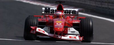 Rubens Barrichello damages his front wing during free practice at the Nurburgring