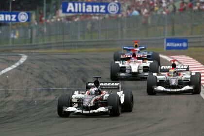 Minardi at the 2003 European Grand Prix at the Nurburgring