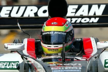 Justin Wilson in his Minardi-Cosworth during qualifying for the 2003 British Grand Prix at Silverstone