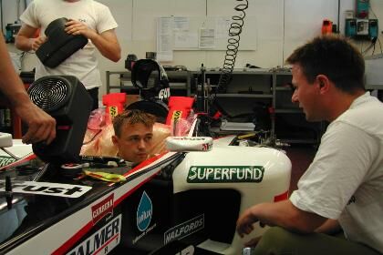 Nicolas Kiesa gets his first taste of the Minardi at Fiorano