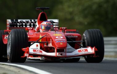 Ferrari during qualifying in Hungary