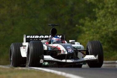 European Minardi Cosworth during qualifying in Hungary