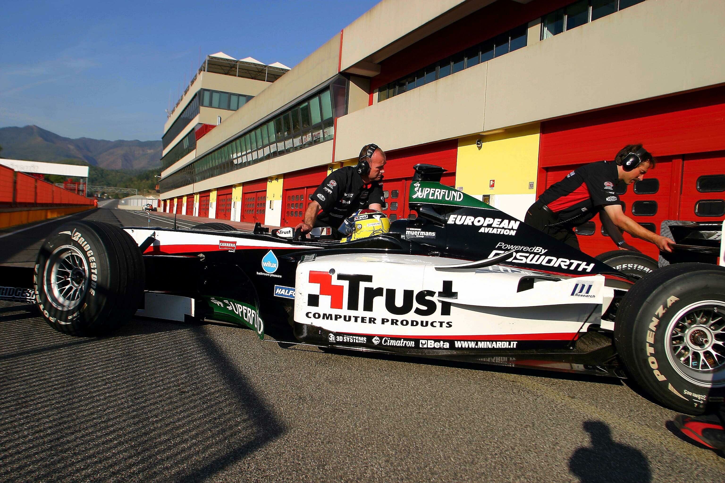 Minardi Cosworth PS04 tests at Mugello