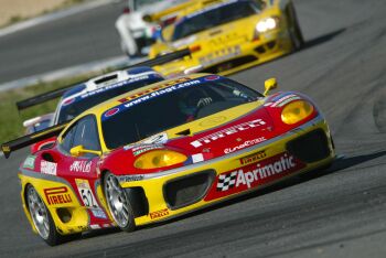 Fabrizio de Simone still has a mathematical chance of winning the N-GT title in his JMB Racing Ferrari 360 Modena