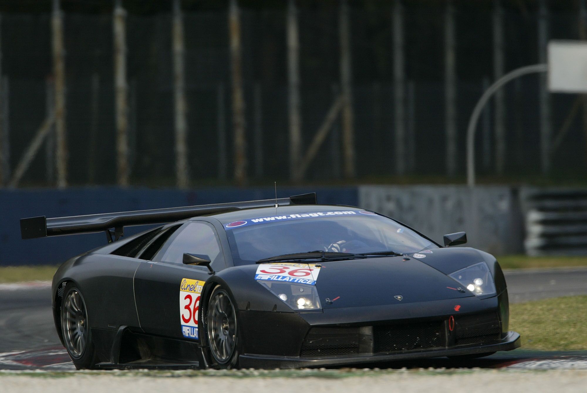 The Lamborghini Murcielago R-GT during free practice at Monza