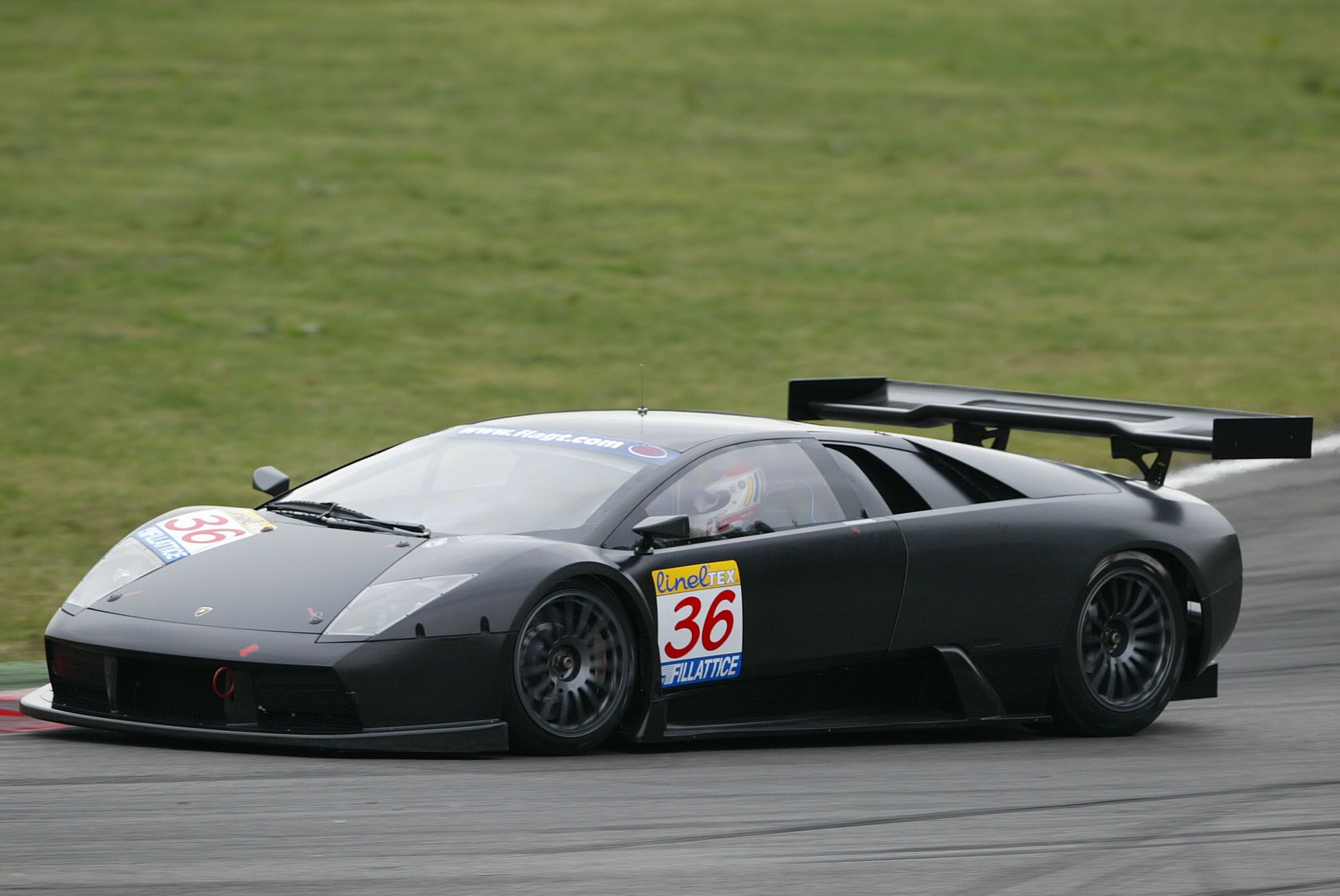 The Lamborghini Murcielago R-GT during free practice at Monza