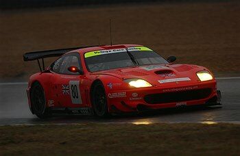 The no80 Ferrari 550 Maranello on its way to second in GTS in the Le Mans 1000 kms