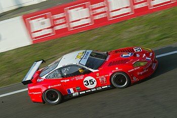 The XL Racing LM GT Ferrari 550 Maranello at the le Mans 1000 kms