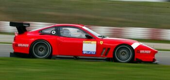 the BMS Scuderia Italia Ferrari 550 out at the Barcelona test earlier this month