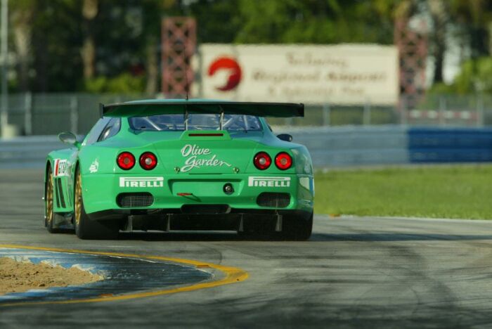 the Team Olive Garden Ferrari 550 at Sebring