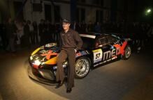 Tomas Enge poses with the MENX Ferrari 360 at the official launch