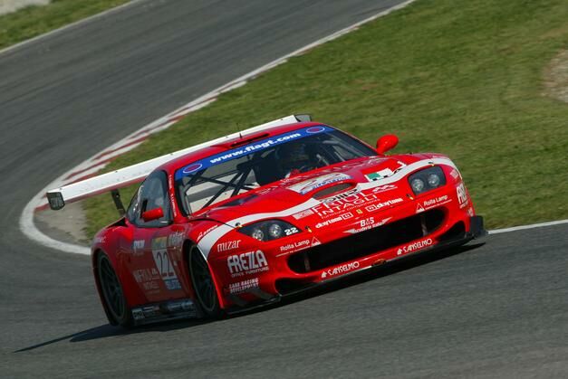 the no22 BMS Scuderia Italia Ferrari 550 during free practice at Barcelona