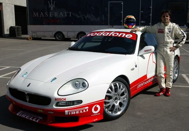 Felipe Massa with the Maserati Trofeo GT at Vallelunga