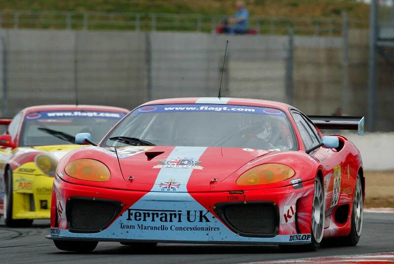 The no 88 Team Maranello Concessionaires Ferrari 360 during free practice at Magny-Cours