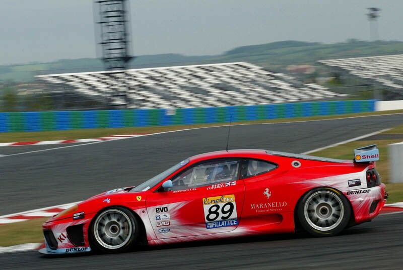 The no 89 Team Maranello Concessionaires Ferrari 360 during free practice at Magny-Cours