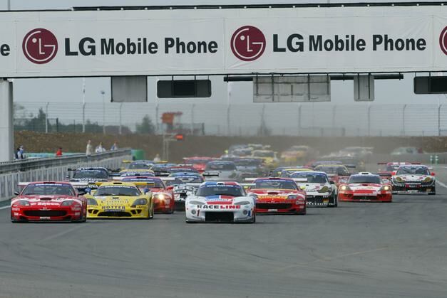 Matteo Bobbi leads the field away at the start at Magny Cours