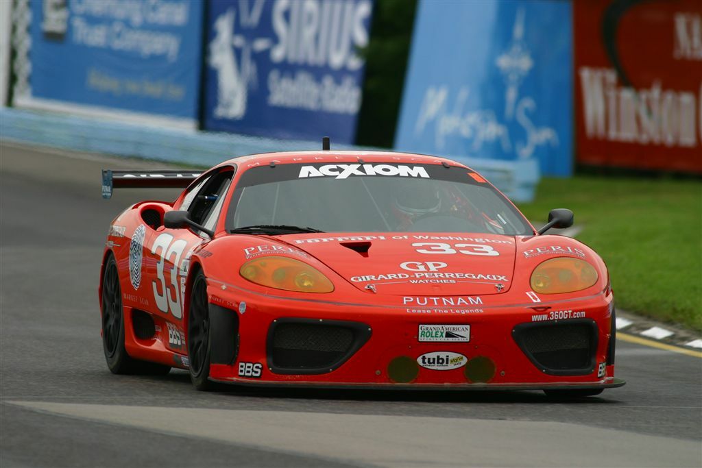 the Scuderia Washington Ferrari 360GT on its way to second place in GT at the Six Hours of Watkins Glen