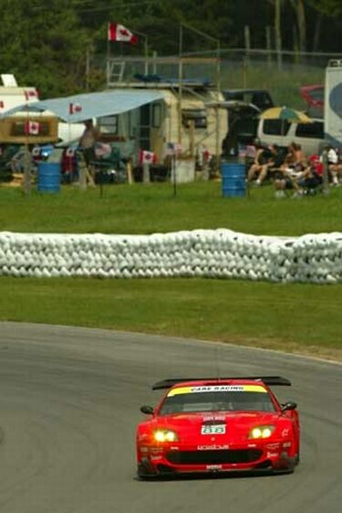 The Prodrive Ferrari team last weekend at the Grand Prix of Mosport