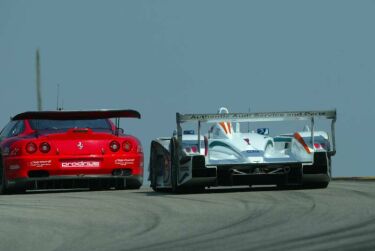 The Prodrive Ferrari team on their way to victory at Road America last time out in the American Le Mans Series