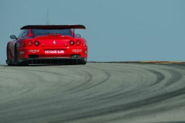 The Prodrive Ferrari team on their way to victory at Road America last time out in the American Le Mans Series