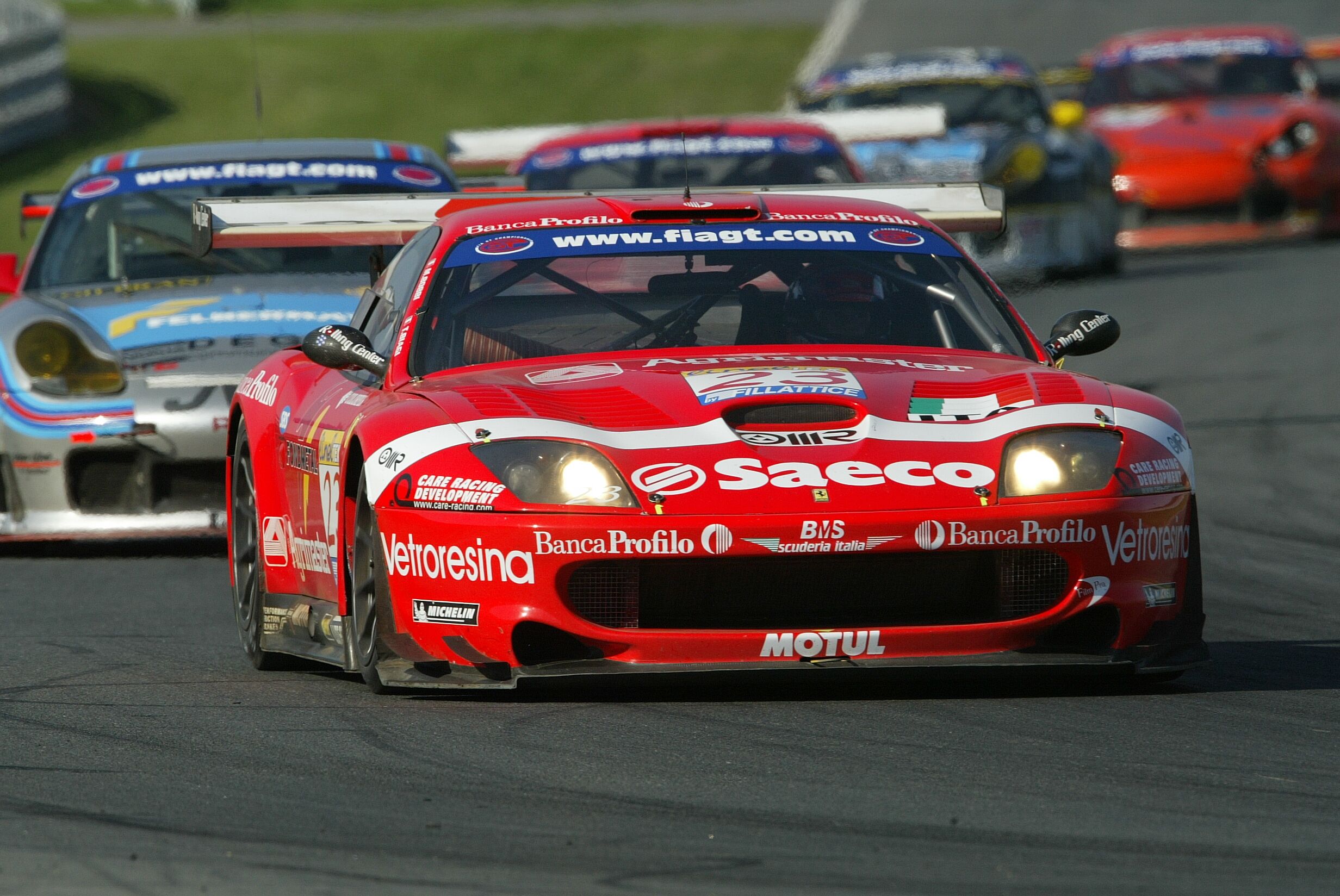 Matteo Bobbi and Thomas Biagi on their way to victory at Oschersleben, a win that increases their series lead to eleven points